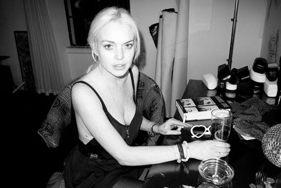 Lindsay Lohan photos noir et blanc Terry Richardson