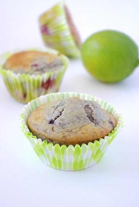 Muffins au citron vert et framboises II