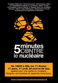 Demain, prenez 5 minutes contre le nucléaire