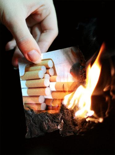 cigarette en fumée
