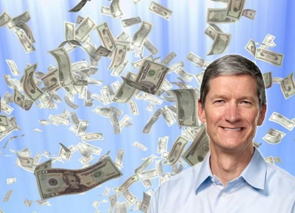apple tim cook money 580x418 Apple vaut plus que Google et Microsoft réunis