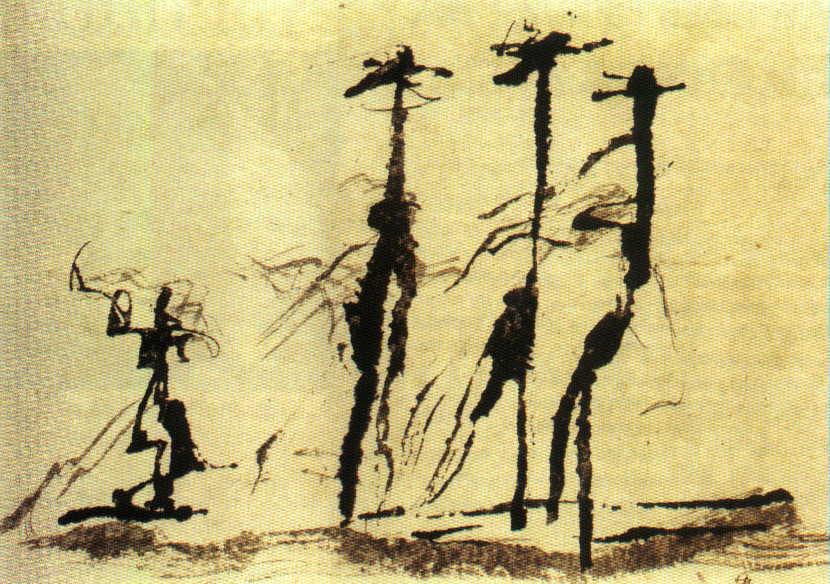 Henri Michaux, dessinateur,  aquarelliste . . .  et aussi,  bien sur,  écrivain