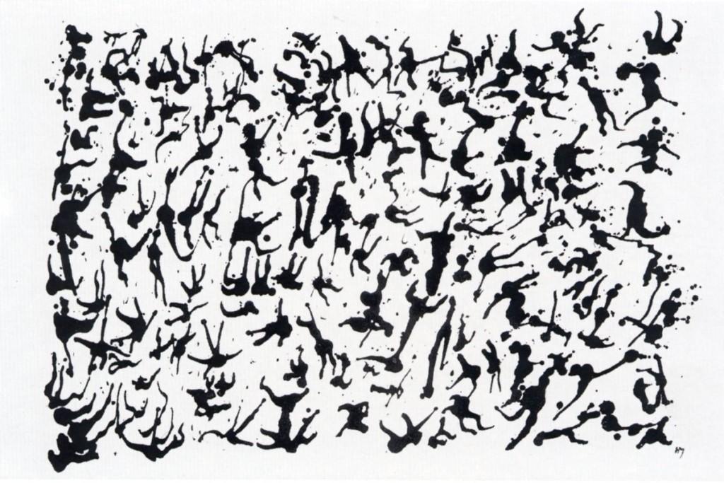 Henri Michaux, dessinateur,  aquarelliste . . .  et aussi,  bien sur,  écrivain