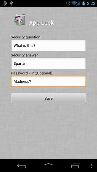 Verrouiller vos applications Android avec APP Lock Password-Retrieval-security-question