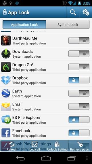Verrouiller vos applications Android avec APP Lock Apps-Selection-App-Lock-For-Android