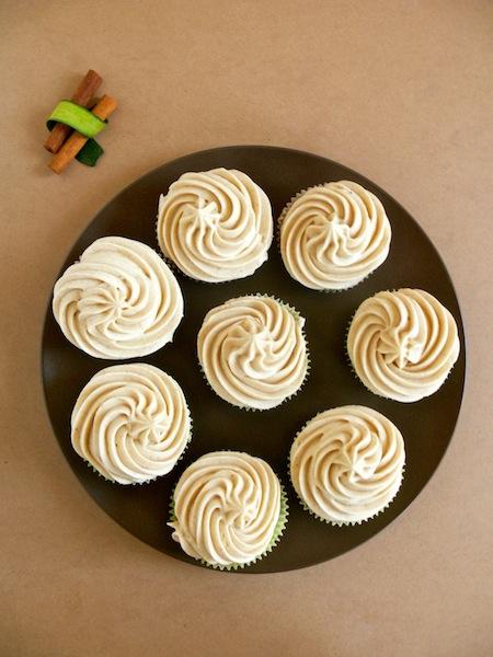 How to deal with the cold weather or My Chai Tea Maple Brown Butter Zucchini  Cupcakes with Chai Cream Cheese Frosting!