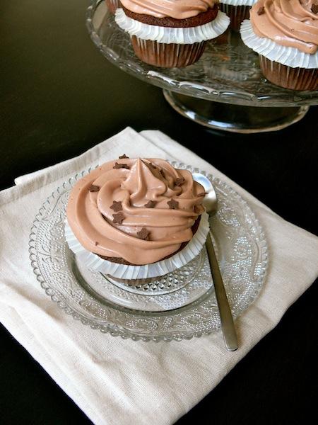 My Nutella Cupcakes with Mascarpone Nutella Frosting for Nutella Day !