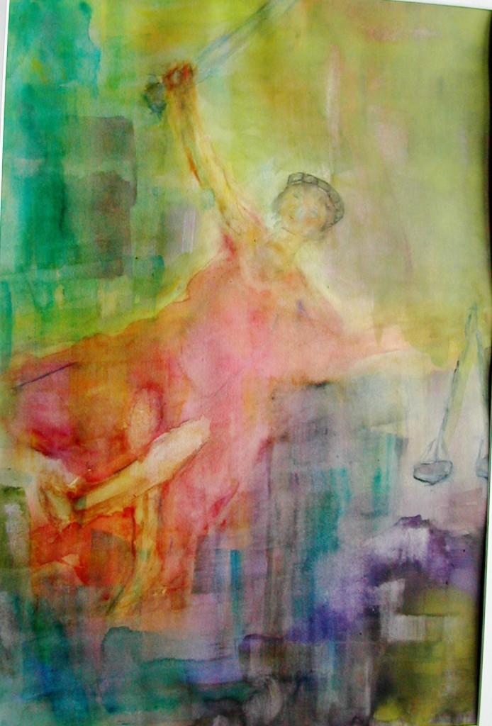 Thémis,  la déesse de la Justice – Aquarelle