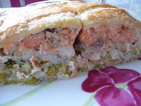 P1090615 FEUILLETE AUX DEUX POISSONS ET AU POIREAU