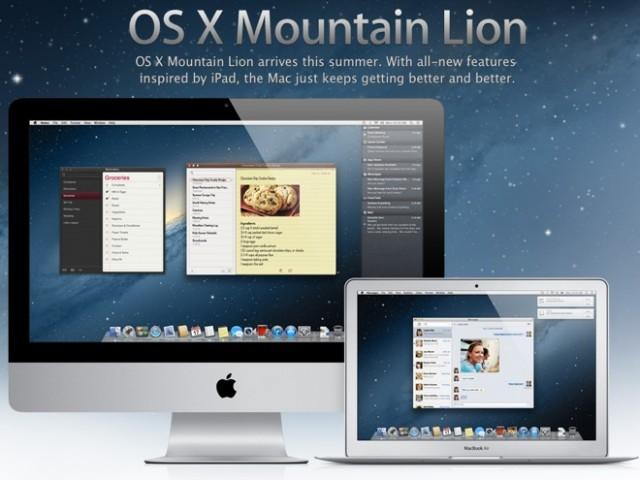 Apple dévoile MAC OS X 10.8 : Moutain Lion !