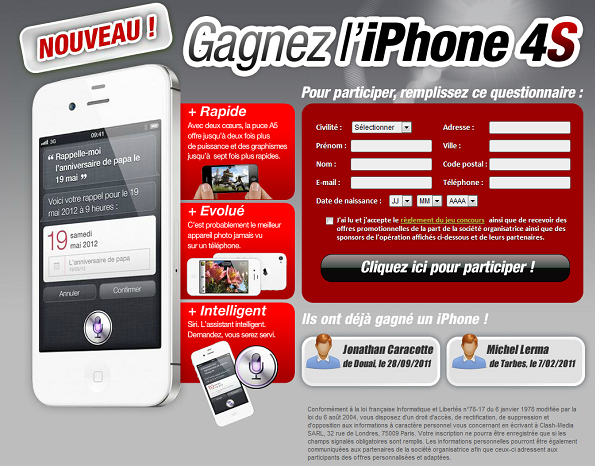 [Concours #7] Gagnez un iPhone 4S 64Go d’une valeur de 729€