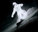 vidéo led surfer snowboard nuit