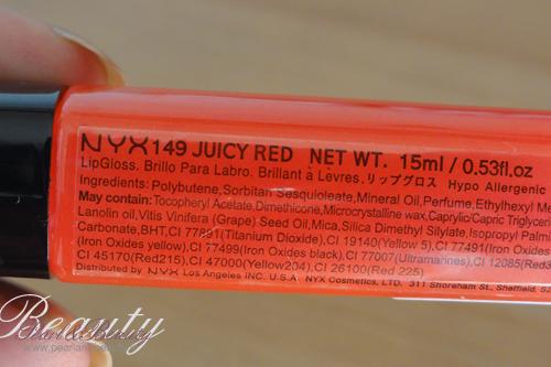 Gloss-Nyx-Juicy-red-03 Test | Juicy Red