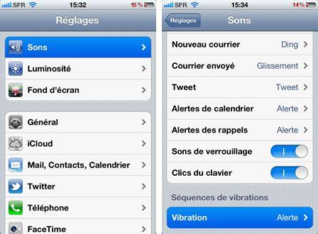 vibreur vibreur iPhone : les étapes pour changer le type de vibration