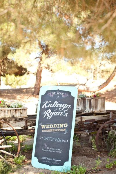 tableau-ardoise-bois Des panneaux en bois pour un mariage