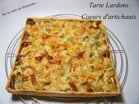 Tarte Lardons coeurs d'artichauts 1