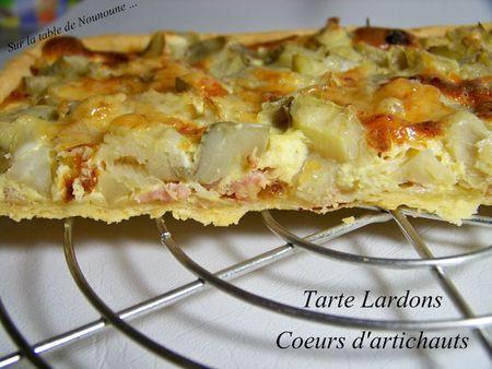 Tarte Lardons coeurs d'artichauts 2