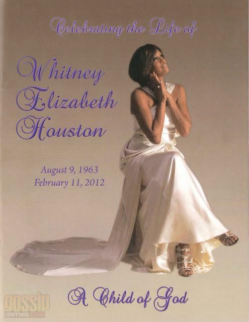 Programme nécrologique de Whitney Houston