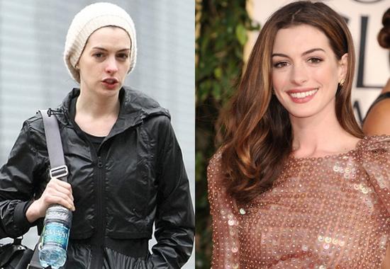 Les stars sans maquillage : Anne Hathaway