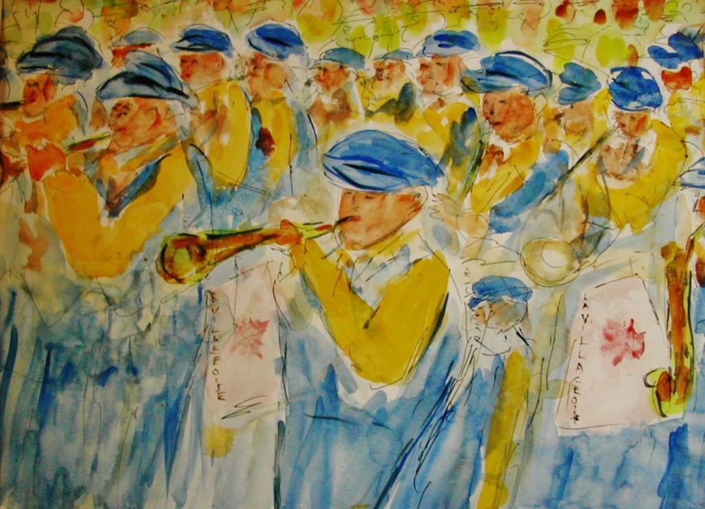 Le passage de la fanfare Fanfare, batterie-fanfare, clique, harmonie et brass band