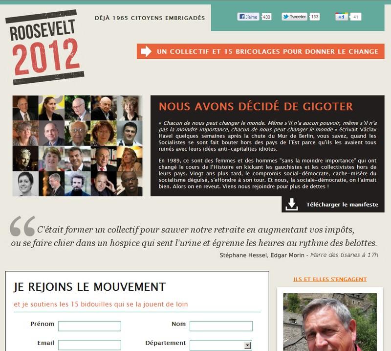 roosevelt2012, un collectif qui sent l'urine ou le sapin, c'est selon