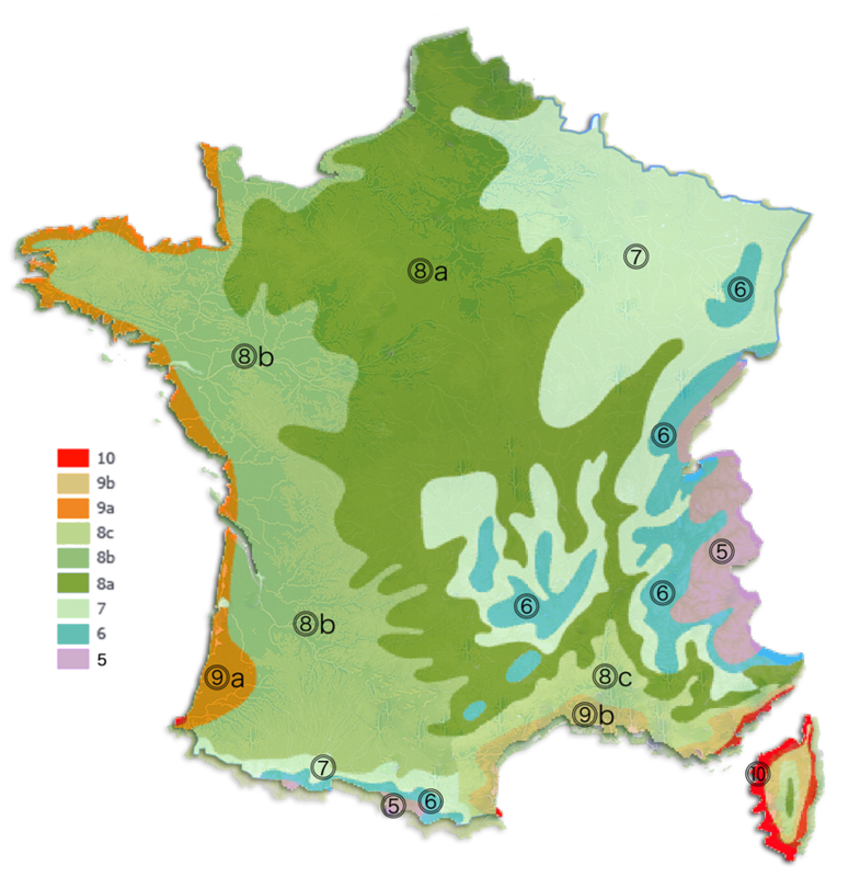 France-zones-de-rusticité