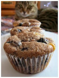 Muffins double chocolat aux bleuets Muffins double chocolat aux bleuets