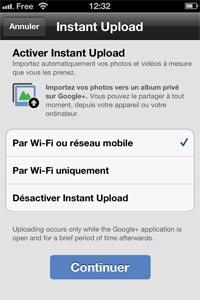 instant-ipload-photos-ios-google-plus instant ipload photos ios google plus Google+ pour iOS