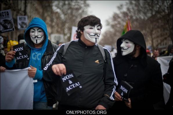 Manifestation Anti Acta. 25 février, Paris. manif-acta-paris0016