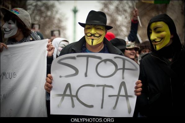 Manifestation Anti Acta. 25 février, Paris. manif-acta-paris0015
