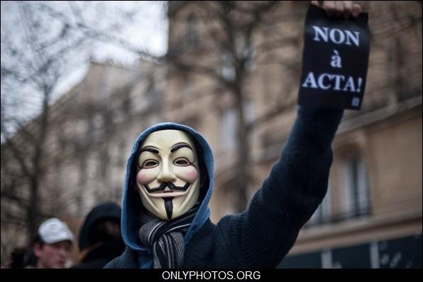Manifestation Anti Acta. 25 février, Paris. manif-acta-paris0025