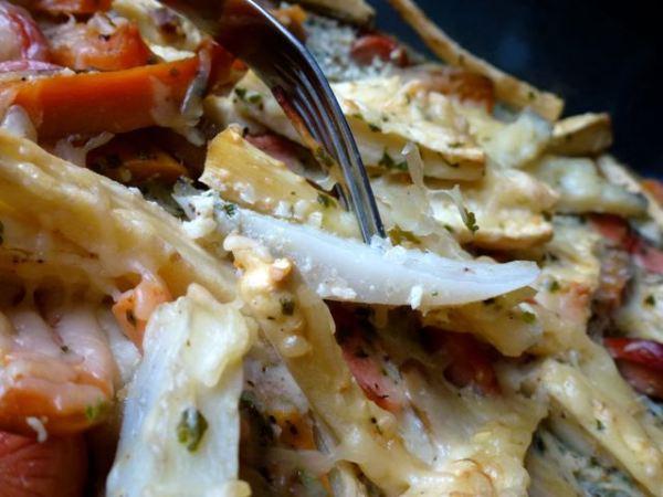 Gratin de frites de panais et patates douces sans friture