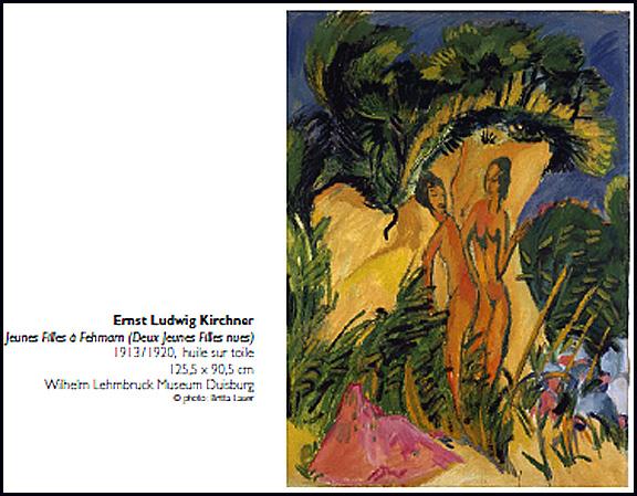 kirchner deux jeunes filles nues Expressionnisme à la Pinacothèque