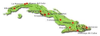 Situation géographique de l'ile de Cuba