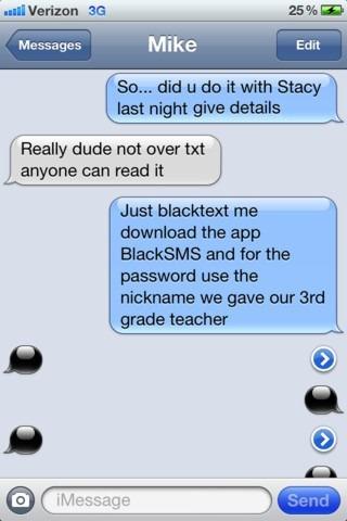 Black SMS Texts