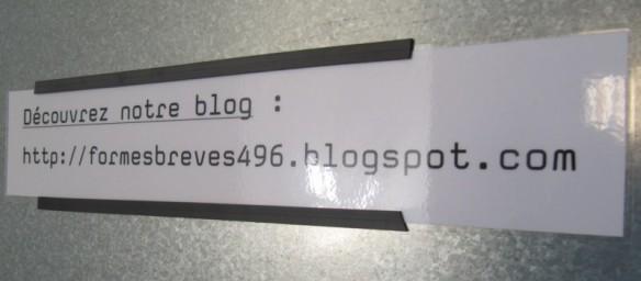 Formes brèves… sur blog et au FRAC Metz Formes brèves… sur blog et au FRAC Metz