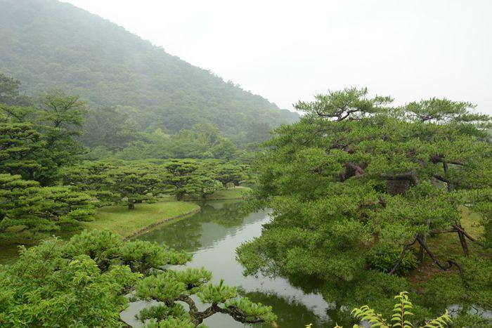 En attendant le soleil ... au Ritsurin koen de Takamatsu 3 juillet Takamatsu Ritsurin 348