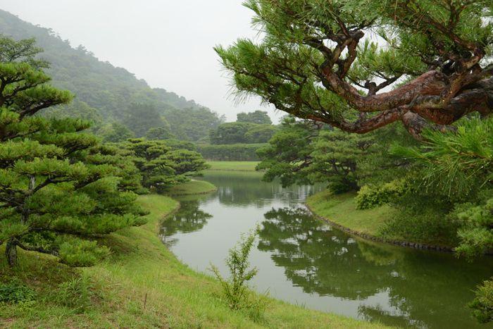 En attendant le soleil ... au Ritsurin koen de Takamatsu 3 juillet Takamatsu Ritsurin 345