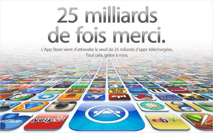 25 milliards de téléchargements sur l’Apple App Store