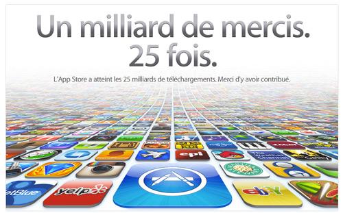 app 25 milliards de téléchargements sur l’App Store et une gagnante
