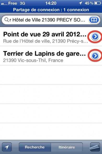 capture ecran iphone google maps capture ecran iphone google maps 390x585 Tutoriel : comment utiliser Google Maps en photo animalière