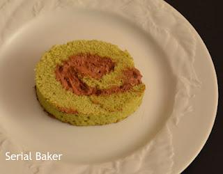 Gâteau roulé thé vert matcha et chocolat Gâteau roulé thé vert matcha et chocolat