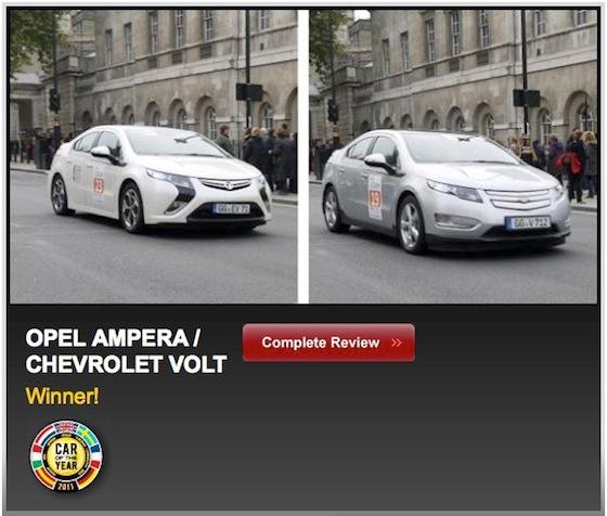 Voiture de l’année : Opel Ampera / Chevrolet Volt