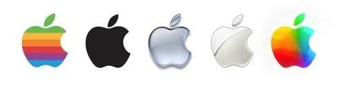 Une évolution des logos Apple (montage de Gizmodo).