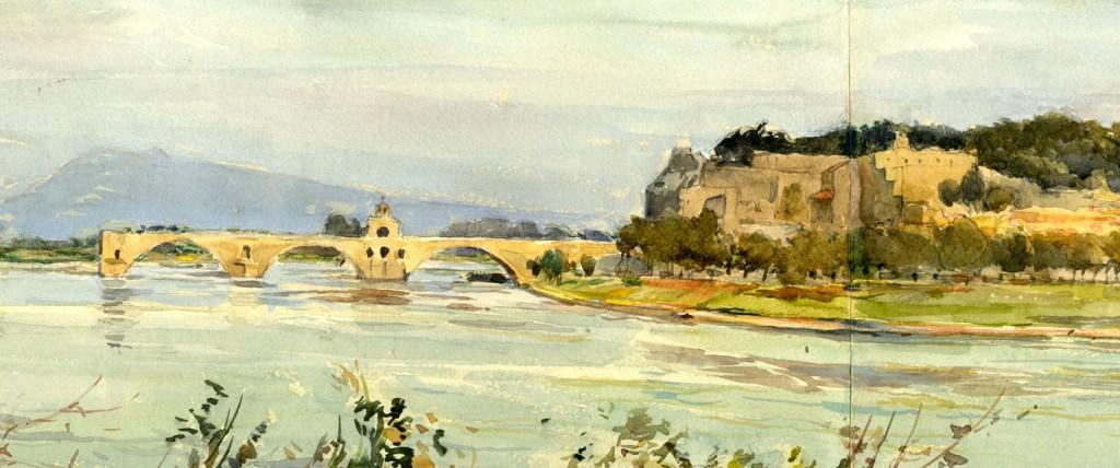 Levers Pont Avignon Quelques aquarellistes français disparus au 20ème siècle – Partie 3 Louis Hestaux – Charles-Edmond Kayser – Jean Lejour – Madeleine Lemaire – René Leverd – Luigi Loir