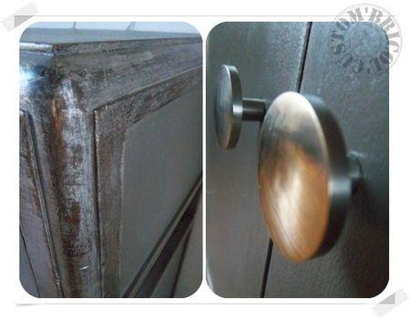 Mastique et vieil argent ! bahut 40détail