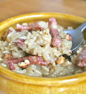 RISOTTO AUX LARDONS ET AUX NOISETTES