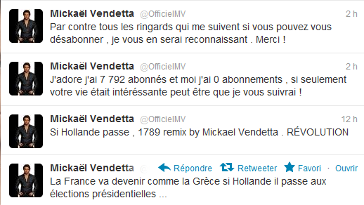 Revue de tweets: Vendetta et Sarkozy, Zelko, Ayem, Juliette