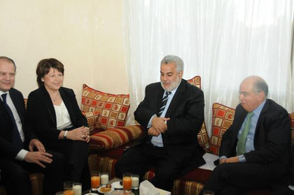 Martine Aubry avec le Premier ministre marocain
