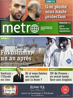 FLO et MIMOLETTE dans le journal METRO Toulouse du 09/03/2012